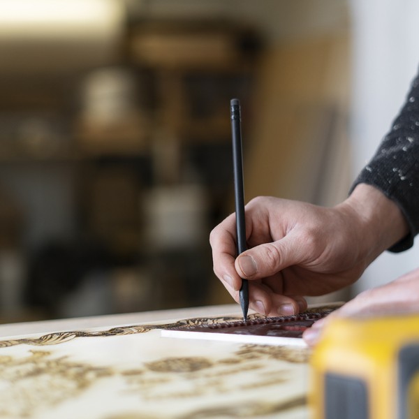 wood engraving drawing shape