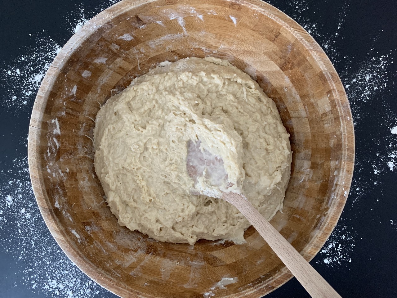 Kneading the dough