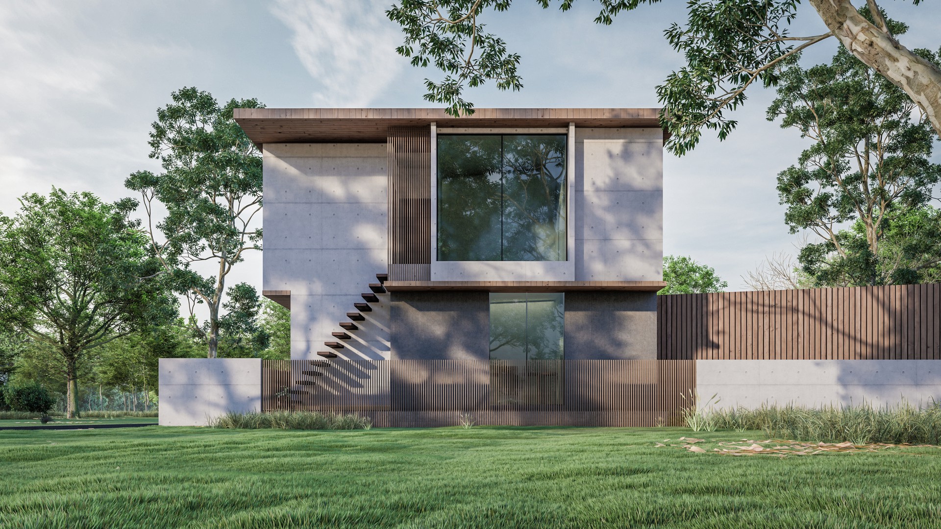 Maison moderne 3D modélisation 2