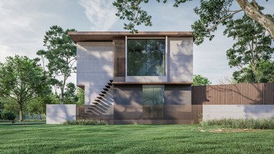 Maison moderne 3D modélisation 2