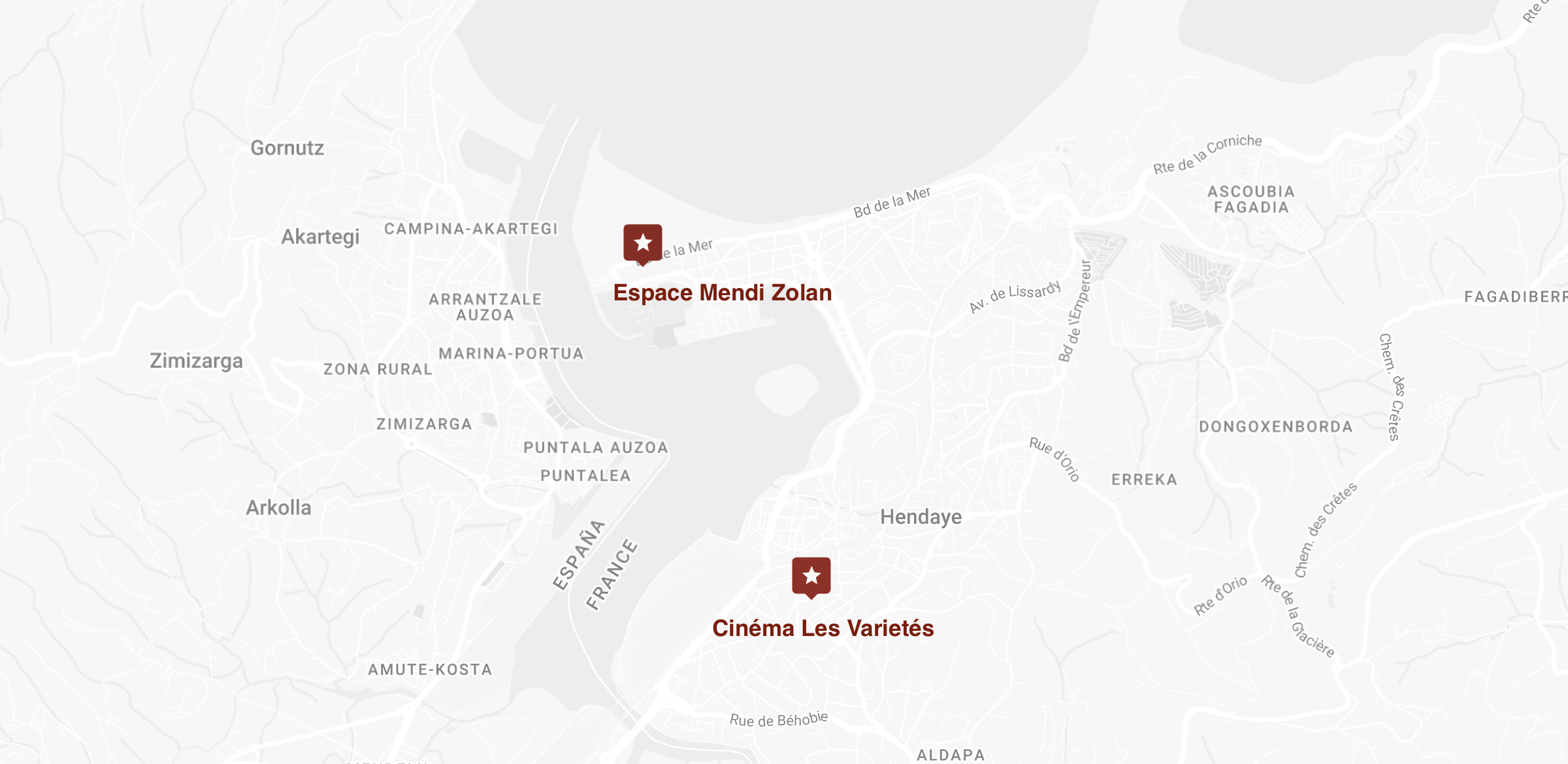 Plan d'Hendaye : Espace Mendi Zolan et cinéma Les Variétés