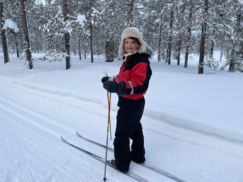 Raquettes lac Laponie