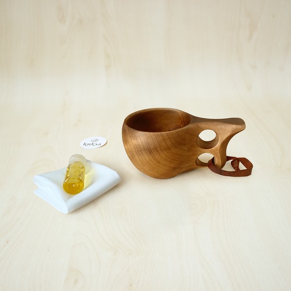 kuksa después de aplicar aceite de tung