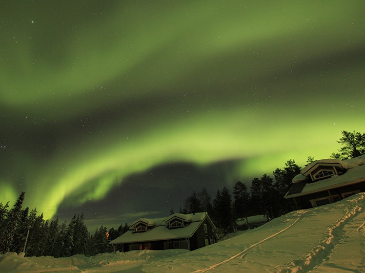 Aurore boreale laponie