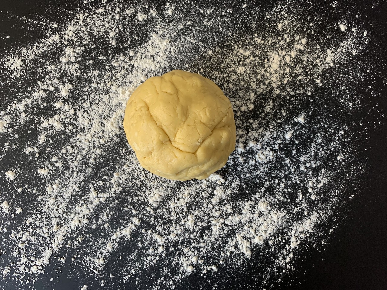 kneading the dough by hand