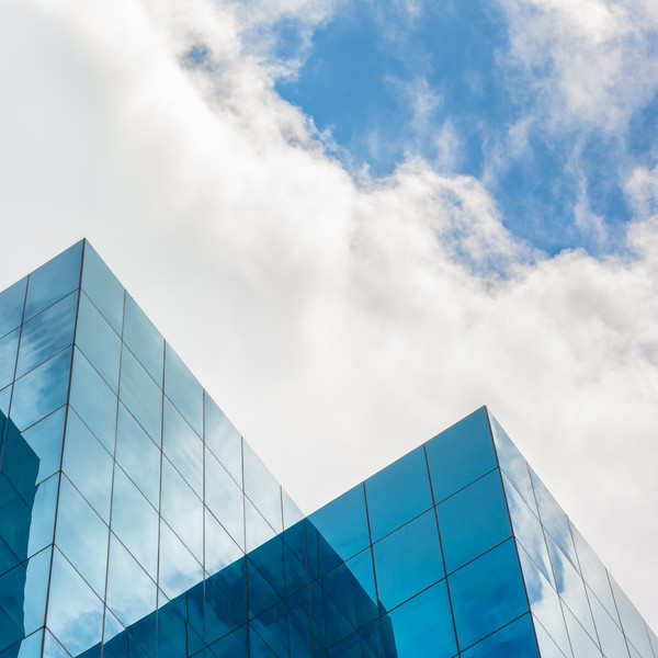 building blue clouds