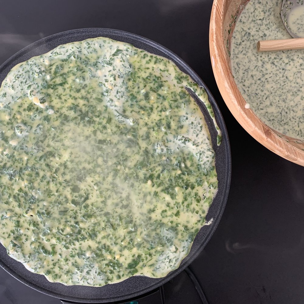 Finnish spinach pancakes (pinaattiletut) recipe