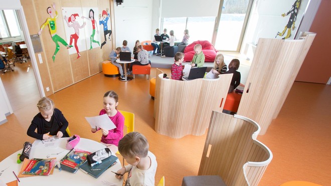 klas in een Finse school