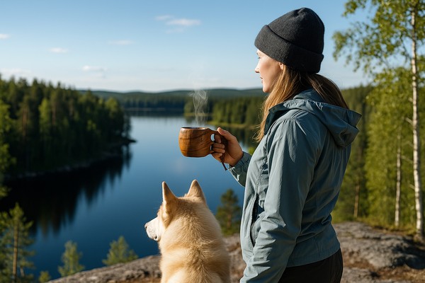 femme-randonnee-chien-lac-kuksa