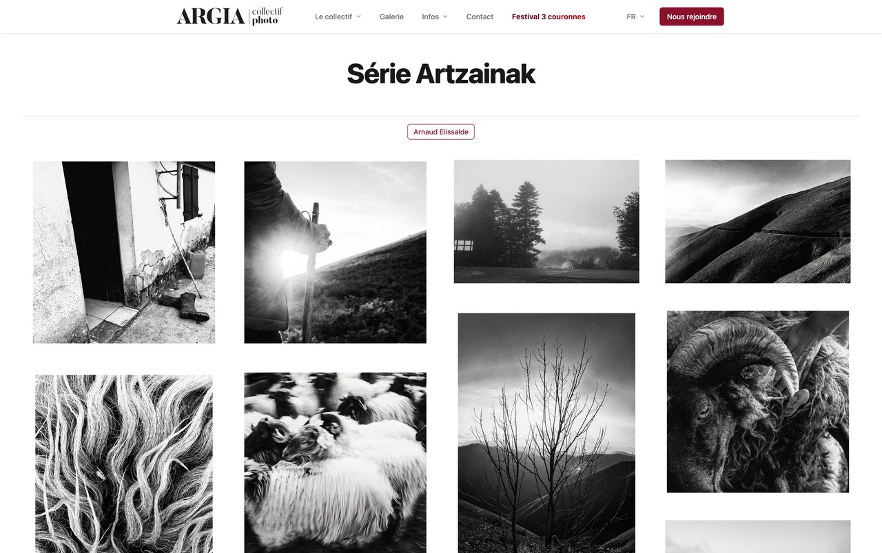 Galerie photo du site du collectif d'artistes Argia