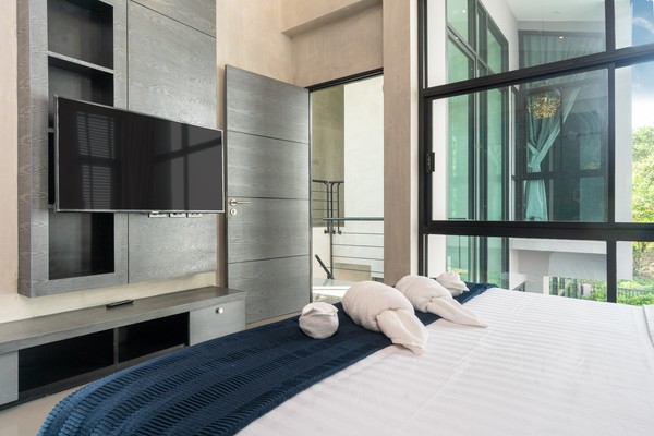 Maison avec chambre lit télé meubles maitre d'oeuvre morbihan