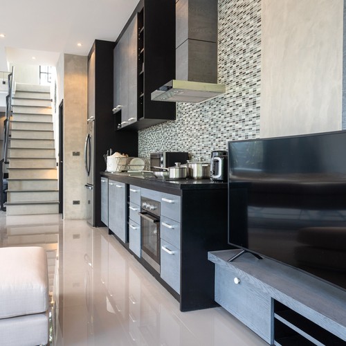 Maison avec salle à manger, cuisine et salon maitre d'oeuvre morbihan