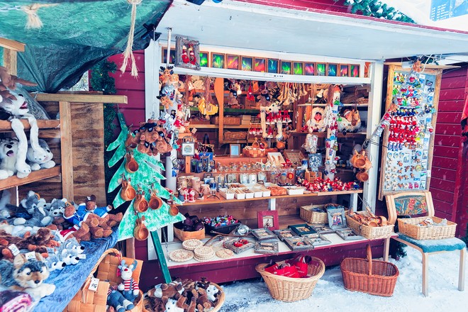 Puesto del mercado navideño de Rovaniemi