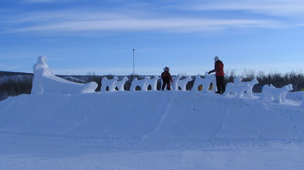 Sculpture neige Laponie