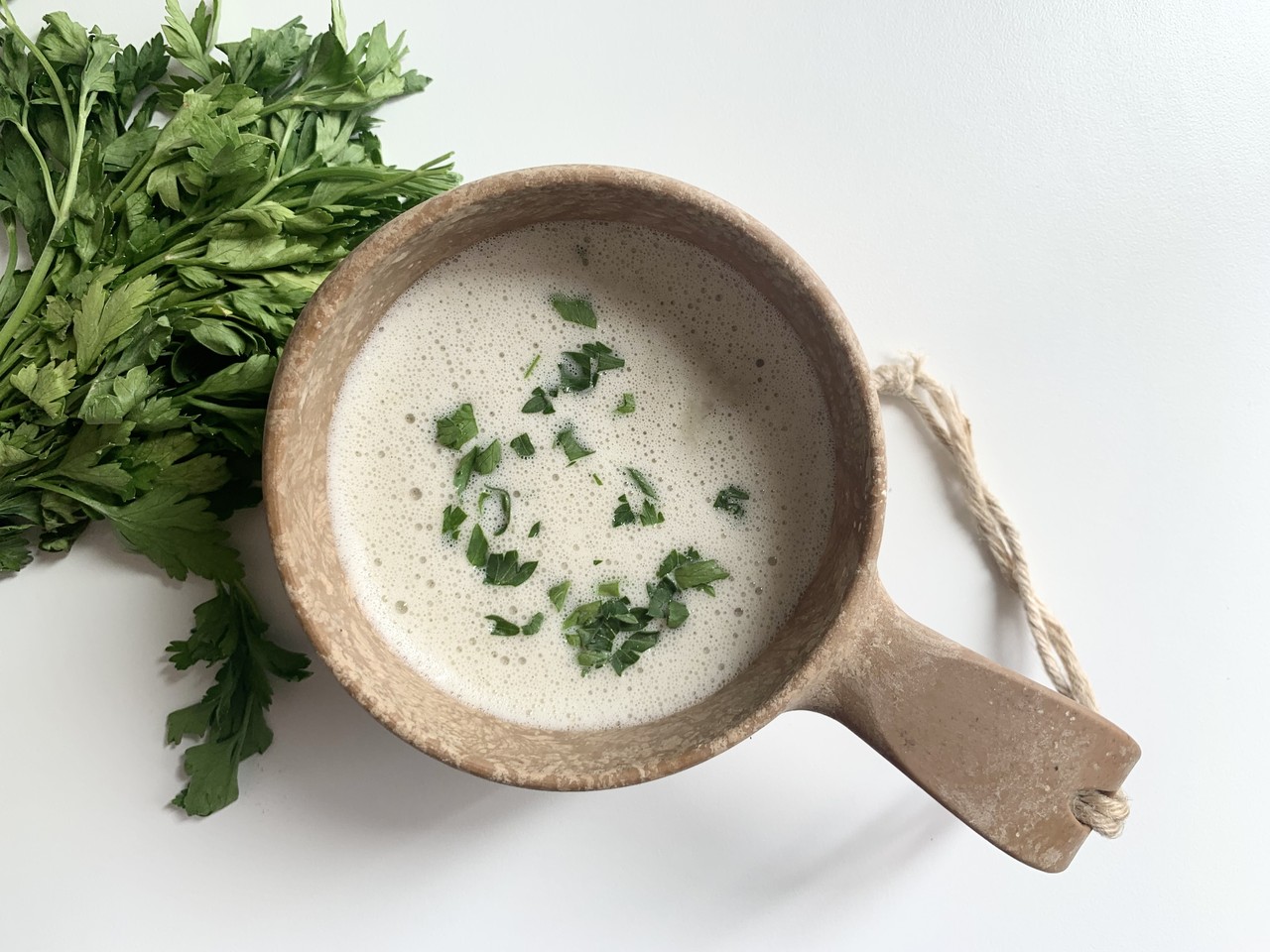 bouquet parsley velouté mushrooms